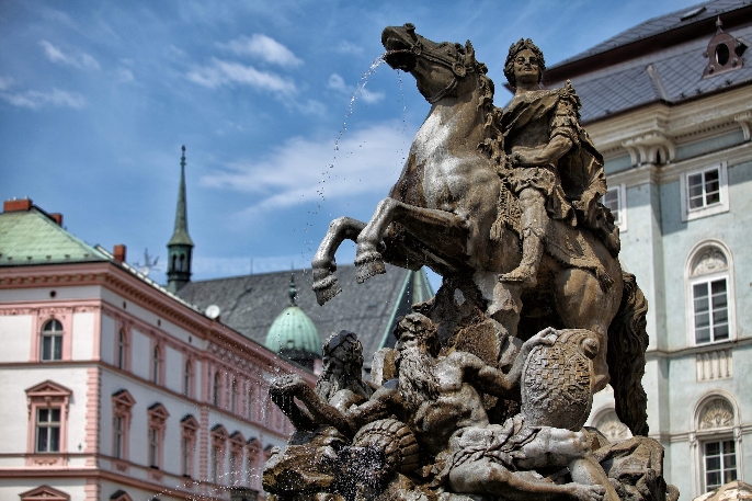 Caesars fountain in Olomouc